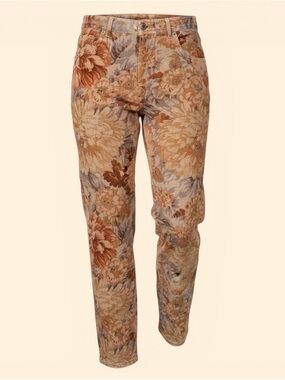 Real Clothes Floral Corduroy Pants- VINTAGE-